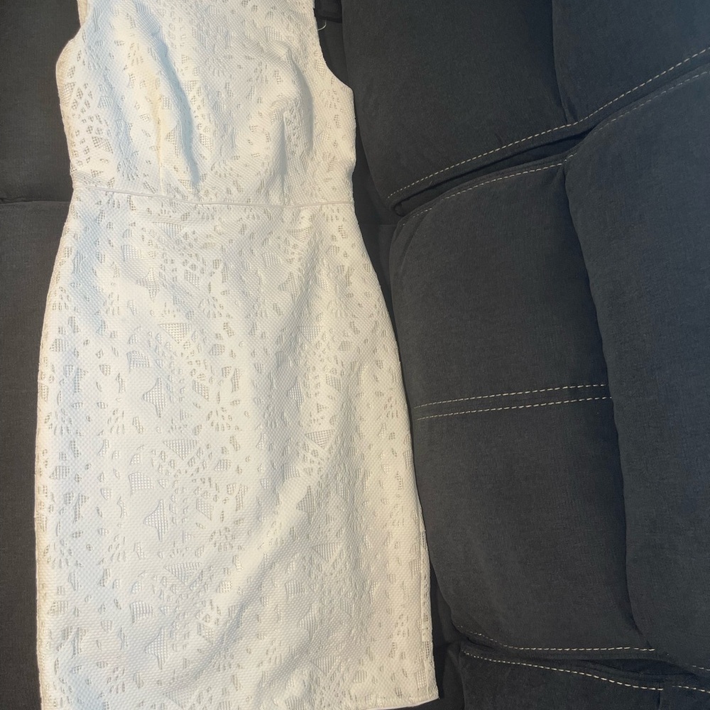 Ann Taylor Ivory Textured Dress